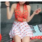 Print Halter 2-piece Swimdress