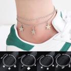 Pendant Layered Stainless Steel Anklet (various Designs)