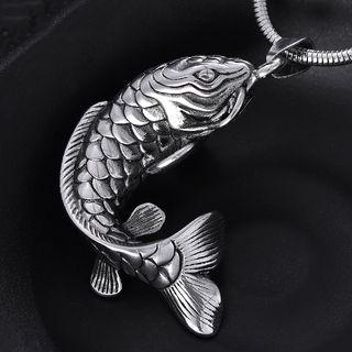 Stainless Steel Carp Fish Pendant Necklace