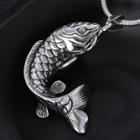 Stainless Steel Carp Fish Pendant Necklace