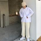 Corduroy Gathered Cuff Saruel Pants