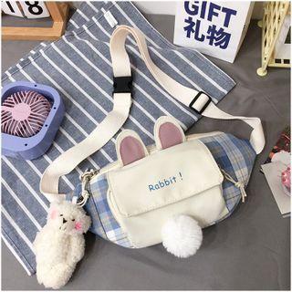 Plaid Panel Belt Bag