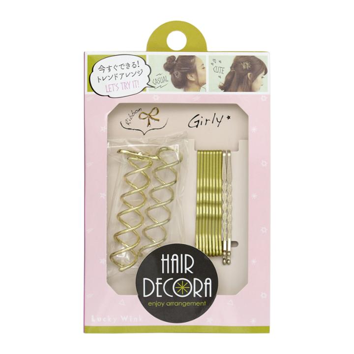Hair Arrange Fashion Pin Set (gold) 1 Set