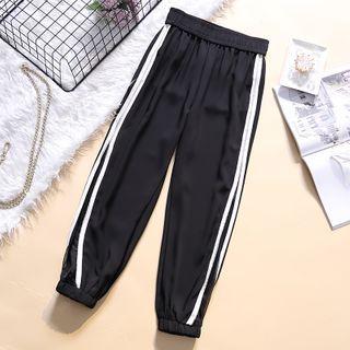 Rhinestone Striped Jogger Pants