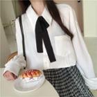Set: Plain Shirt + Bow Tie