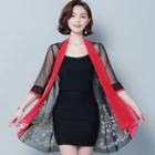 Embroidered Medium Long Cardigan