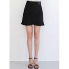 Inset Shorts Ruffled Wrap Skirt