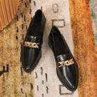 Pointy-toe Chain Loafers