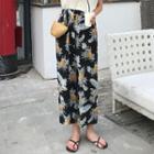 Pineapple Print Cropped Wide-leg Pants