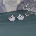 925 Sterling Silver Rabbit Earrings Silver - One Size