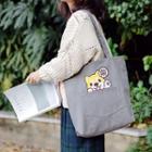 Dog Print Canvas Tote Bag Light Gray - One Size