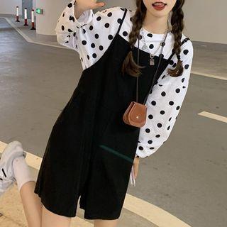 Polka Dot Long-sleeve T-shirt / Jumper Shorts