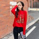 Year Of The Ox Mock-neck Knit Top