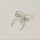 Bow Alloy Fringed Earring 1 Pair - Bow Alloy Fringed Earring - Silver - One Size