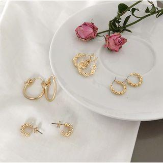 Knot / Twist / Bubble Hoop Earrings (4 Types)