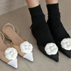 Corsage Pointy Quilted Slingbacks