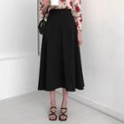 Pastel-color Long Flare Skirt