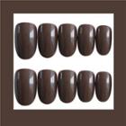 Plain Faux Nail Tips 528 - Chocolate - One Size