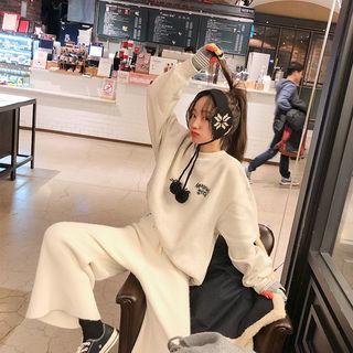 French Fries Print Back Sweatshirt