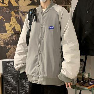 Padded Two Tone Button-up Jacket