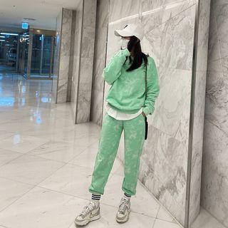 Tie-dye Cotton Sweatshirt & Sweatpants Set