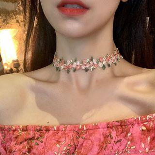 Flower Choker 1 Pc - - As Shown In Figure - One Size