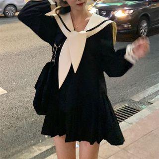 Sailor Collar Pleated Dress