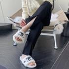 Slit Hem Bootcut Pants (various Designs)
