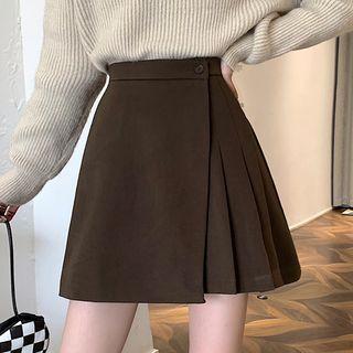 High Waist Asymmetrical Mini A-line Skirt