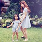 Family Matching Off-shoulder Short-sleeve A-line Dress