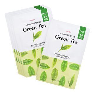 Etude - 0.2 Therapy Air Mask New Set 5 Pcs - 12 Types Green Tea - 5 Pcs