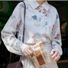 Deer Print Shirt White - One Size