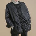 Drawcord Quilted Zip Jacket