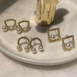 Bead & Pearl Accent Earrings