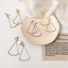 Rhinestone Accent Triangle Earrings