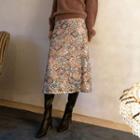 Sequined Patterned Long Skirt
