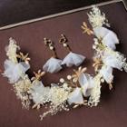 Bridal Set: Headpiece + Earrings + Hair Stick
