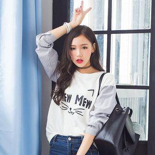 Cat Panel Sweatshirt