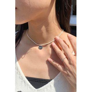 Colored Smiley-pendant Necklace