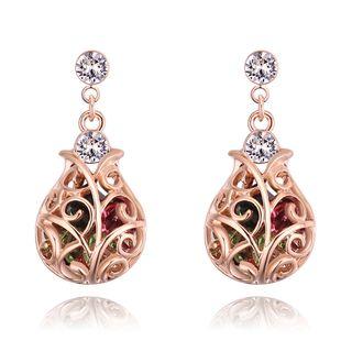Cutout Crystal Earring