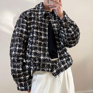 Houndstooth Sequined Gingham Jacket