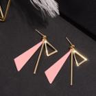 Triangle Drop Earring 1 Pair - Pink - One Size