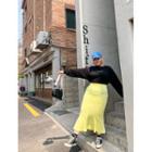 Letter Dip-back Oversize T-shirt