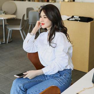 Flap-pocket Bead-trim Shirt