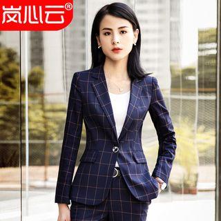 Plaid Slim-fit Blazer / Dress Pants / Shorts / Set