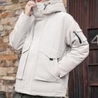 Animal Print Hooded Padded Zip Jacket