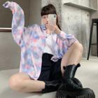 Long Sleeve Tie-dye Button-up Shirt