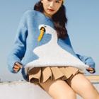 Swan Pattern Sweater