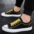 Canvas Letter Shoelace Stitched Sneakers
