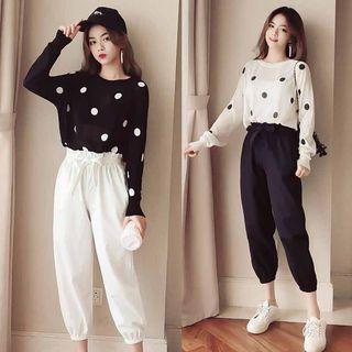 Set: Polka Dot Top + Pants